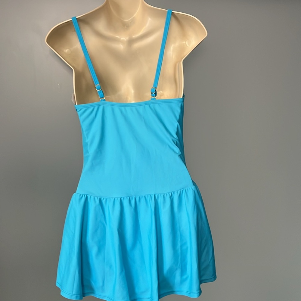 Turquoise Swim Dress - Picture 5 of 6
